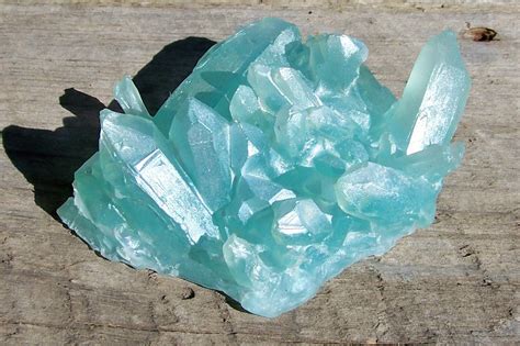 Blue Quartz Aquamarine Crystal Rock Formation Gemstone