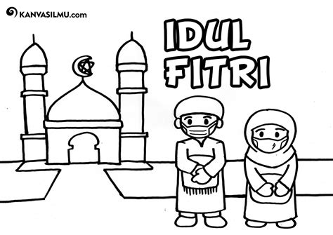 Animasi Mewarna Hari Raya Idul Fitri