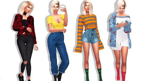 The Sims 4 Street Baddie Lookbook Download Sim All Links Youtube