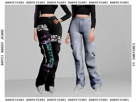 Sims 4 Baggy Jeans Cc