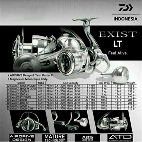 Jual Reel Daiwa Exist Lt S P D D D Xh D