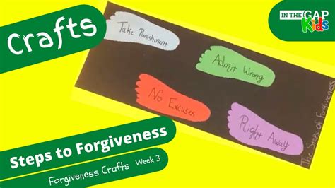 Steps To Forgiveness Sunday School Bible Crafts For Kids
