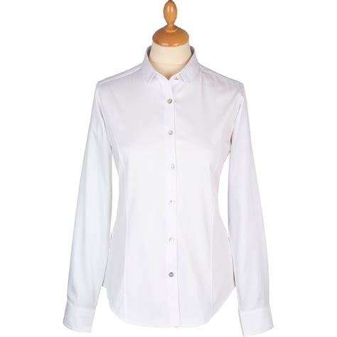 White Peter Pan Collar Shirt Ladies Country Clothing Cordings