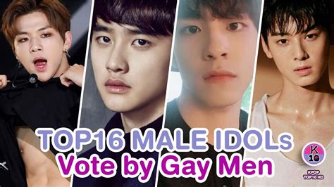 📌2018 Top 16 Most Popular Male Idols As Voted By Gay Men In Korea Youtube