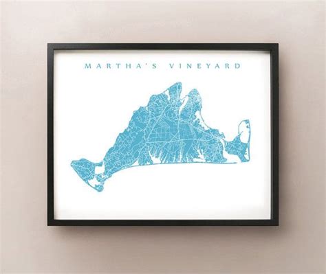 Martha S Vineyard Map Print By Cartocreative On Etsy Marthasvineyard
