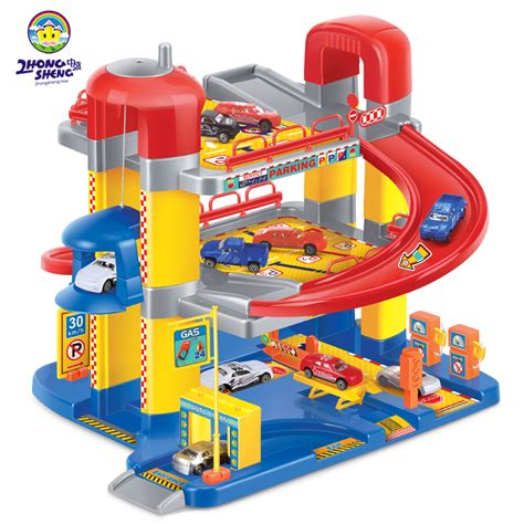 Free Shipping Children Toy Car Railway Elevator Super Parking Lot Toy