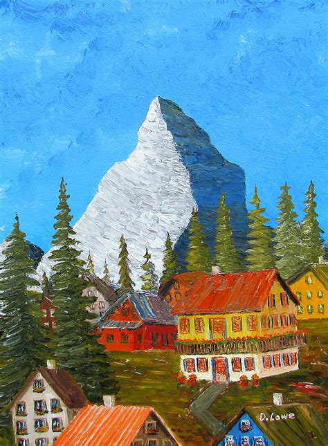 An Alpine Setting Painting By Danny Lowe Pixels