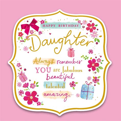 Happy Birthday Daughter Birthday Card Greeting Cards Bandm
