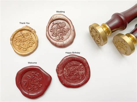 Sealing Wax Stamps With Designs Custom Design Wax Seal Etsy
