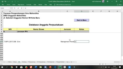 Aplikasi Perpustakaan Sekolah Dengan Excel Berbagi Informasi