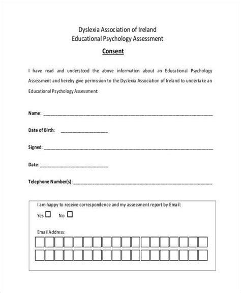 Free 7 Sample Psychology Consent Forms In Pdf Ms Word