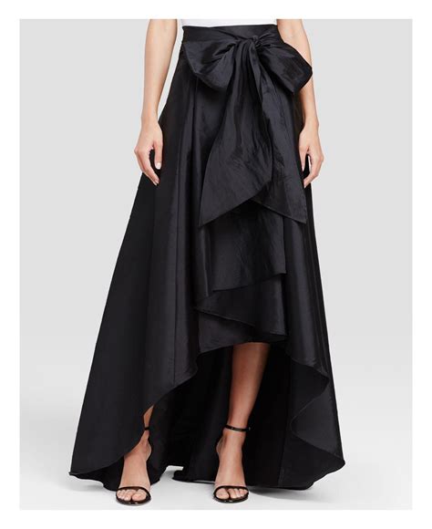 adrianna papell high low ball skirt in black lyst