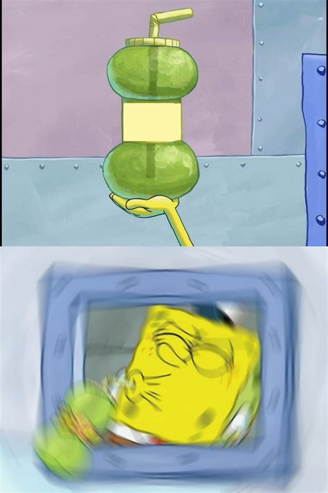 Spongebob Drinking Kelp Juice Rmemetemplatesofficial
