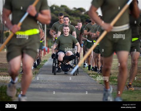 u s marine cpl garrett carnes in wheelchair a squad leader with 3rd platoon india company