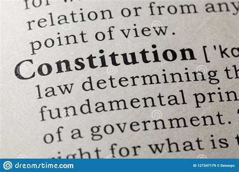Definition of constitution stock image. Image of dictionary - 127347179