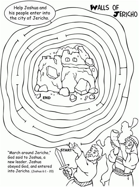 Plan and execution the battle of jericho was just the beginning of a new way of life for the children of israel. Walls of Jericho maze | Sunday school activities, Sunday ...