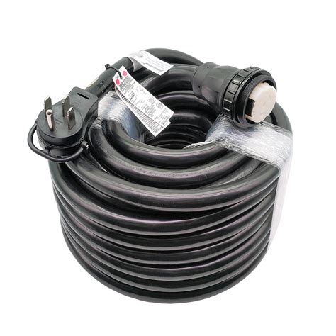 Rv 50 Amp Shore Power Locking Power Cord 100 Ft Evse Adapters