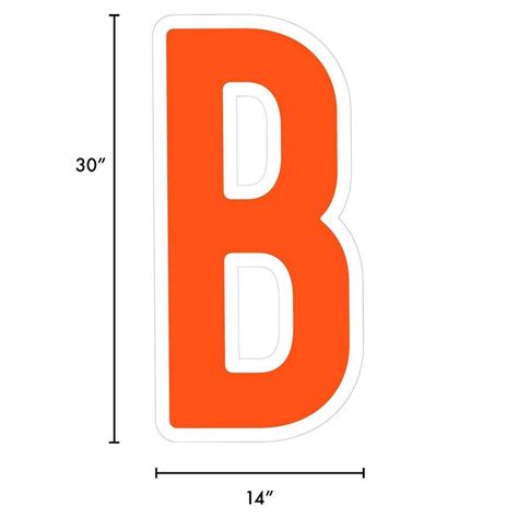 Orange Letter B Corrugated Plastic Yard Sign 30in Party City
