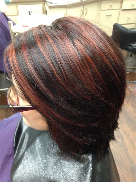 Red Highlights In Brown Hair Hair Styles Hair Highlights