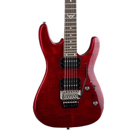 Dean Custom 350f Floyd Rose Electric Guitar Trans Red At