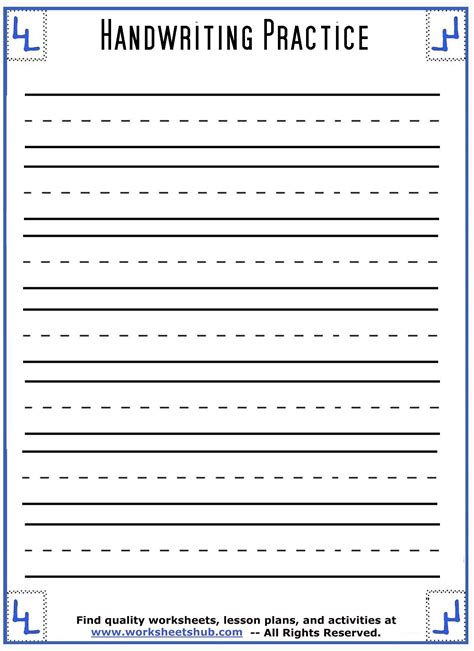 Free Printable Practice Handwriting Sheets