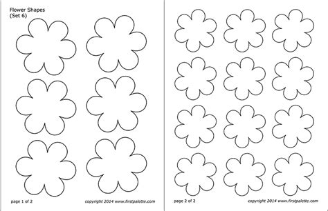Print a small version of the turkey and transfer this to carving block to carve your own custom rubber stamps. Flower Shapes | Free Printable Templates & Coloring Pages | FirstPalette.com