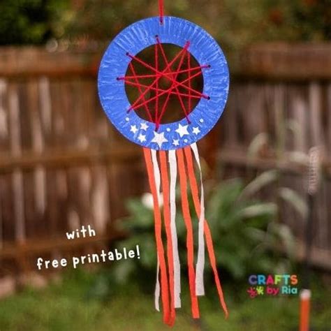 4th Of July Easy Crafts For Kids Paper Plate Wreath Crafts By Ria