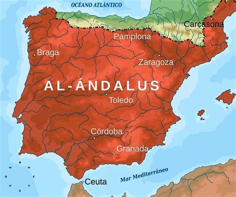 Muslim Control Of The Iberian Peninsula At Its Maps On The Web