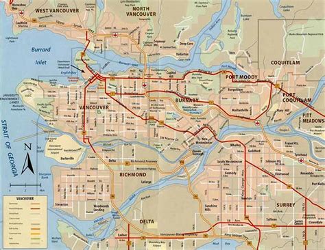Blessed with miles of coastline, lush vegetation and crowned by the north shore mountains, it's hard. Vancouver Karte