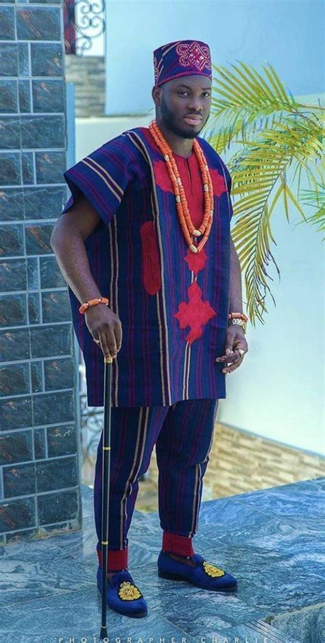 Costume Aso Oke Costume Pour Hommes Nigérians Vêtements Pour Etsy France African Attire For