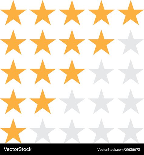 5 Star Rating Icon Eps10 Star Royalty Free Vector Image