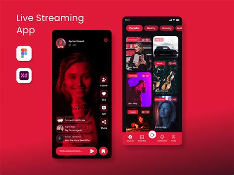 Live Streaming App Ui Kit Design Uplabs