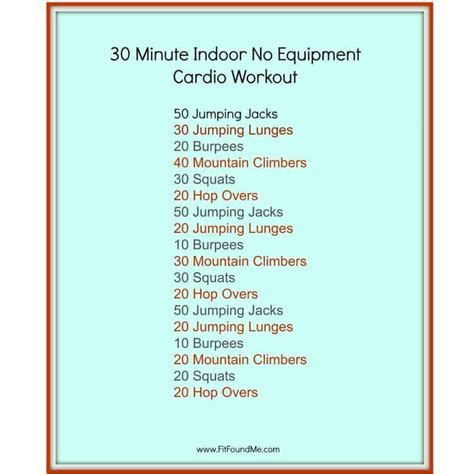 Minute Indoor No Equipment Cardio Workout