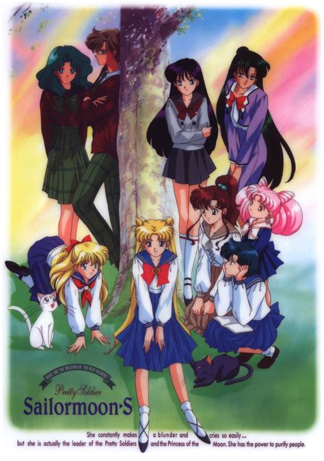Safebooru 1990s Style 6girls Absurdres Against Tree Aino Minako
