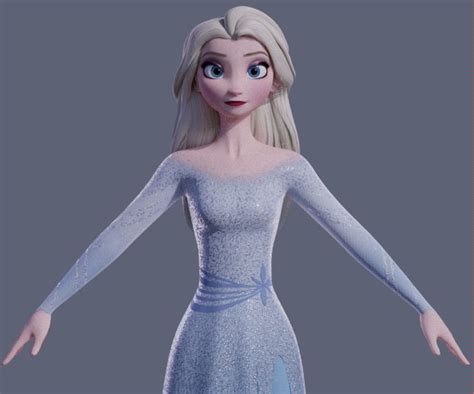 Learn how to draw cute elsa with her long hair down wearing her white dress from disney's frozen, easy, step by step. Disney's Frozen 2 Elsa (Hair Down Version) WIP by King-Of ...