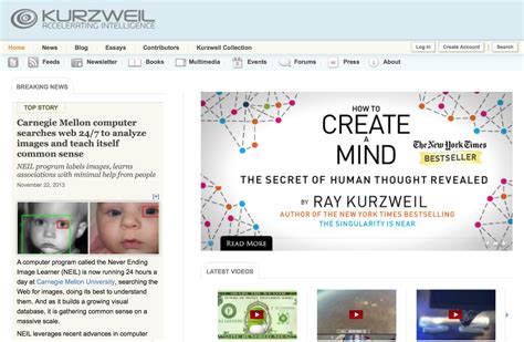 Kurzweil Accelerating Intelligence Life In The Right