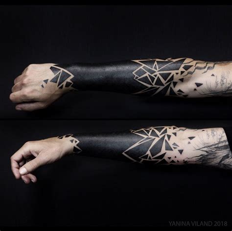 Blackwork Tattoo On Forearm Best Tattoo Ideas Gallery Tatouage