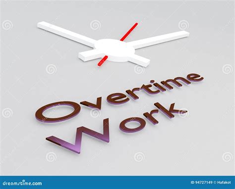 Overtime Work Concept Stock Illustration Illustration Of Businessman