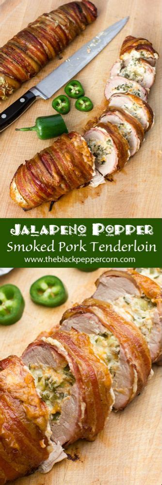 Jalapeño Popper Stuffed Smoked Pork Tenderloin Wrapped In Bacon Traeger