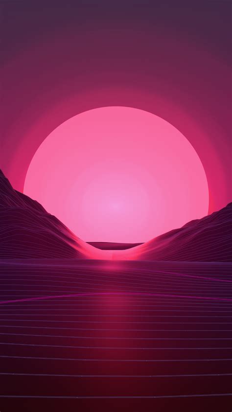 Wallpaper Retrowave Lines Sunset 4k Art 18950