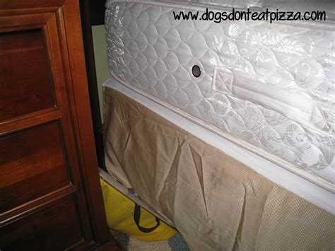 Attaching the bedskirt here's how you do it: How to Keep a Bedskirt in Place - thediybungalow.com