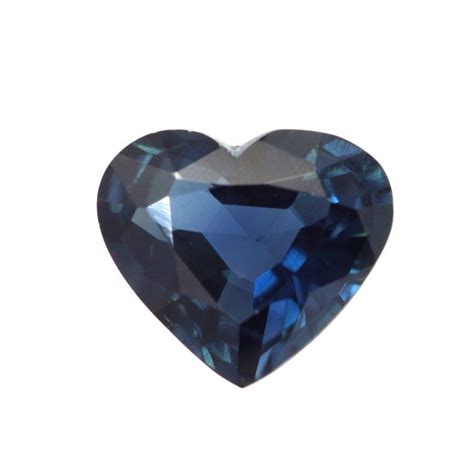 095cts Natural Australian Blue Sapphire Heart Shape Blue Sapphire