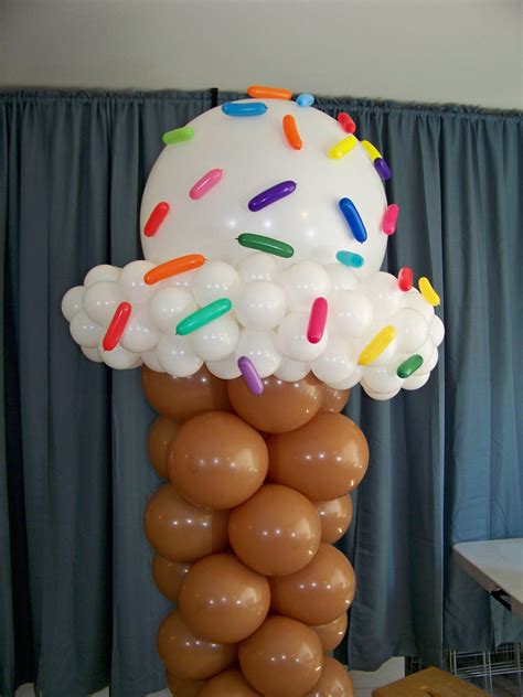 Giant Balloon Ice Cream Cone Diy Tutorial Youtube Ice Cream