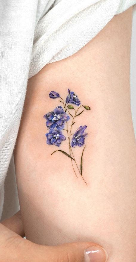 Share More Than 79 July Birth Flower Larkspur Tattoo Best In Cdgdbentre