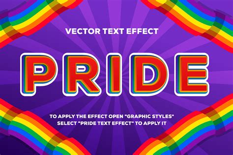 Pride Text Effect Fully Editable 7534970 Vector Art At Vecteezy