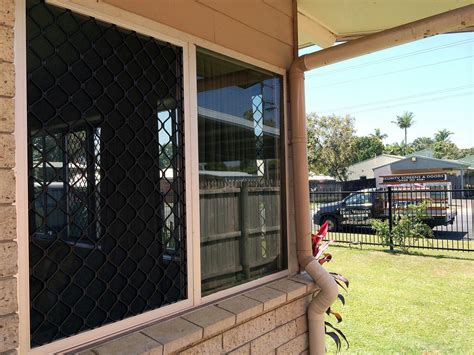Clear Anodised Frame With Black Diamond Grille Window Screens Window