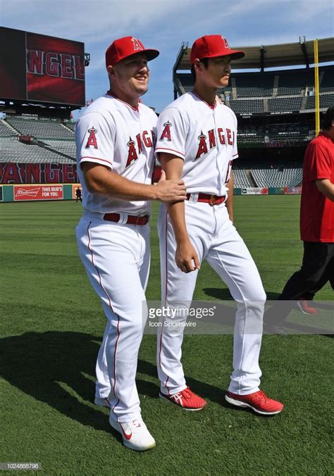 Mike Trout Shohei Ohtani Laa August 282018 At Laa Mike Trout