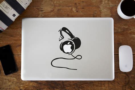 Autocollant Casque Dj Pour Macbook Air Pro