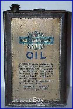 Very Rare Vintage Harley Davidson Gal Oil Can Patent June St