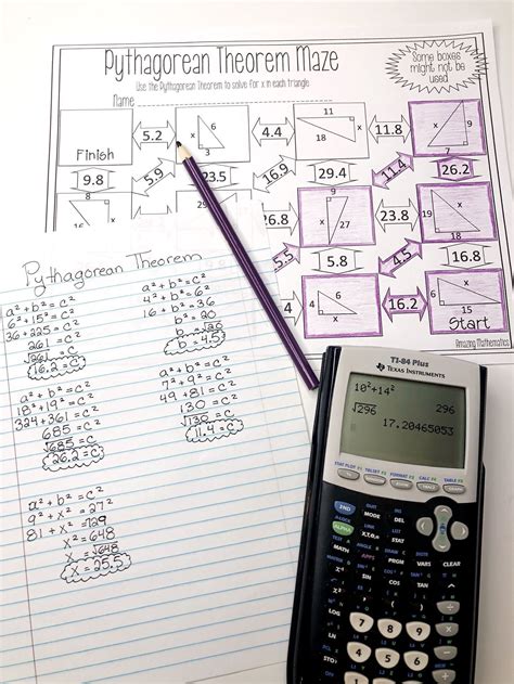 1 5 44 yx 6. Pythagorean theorem Puzzle Worksheet Addition Worksheet ...